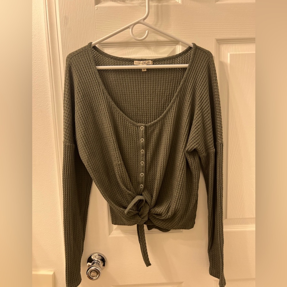 🔮express waffle tie crop